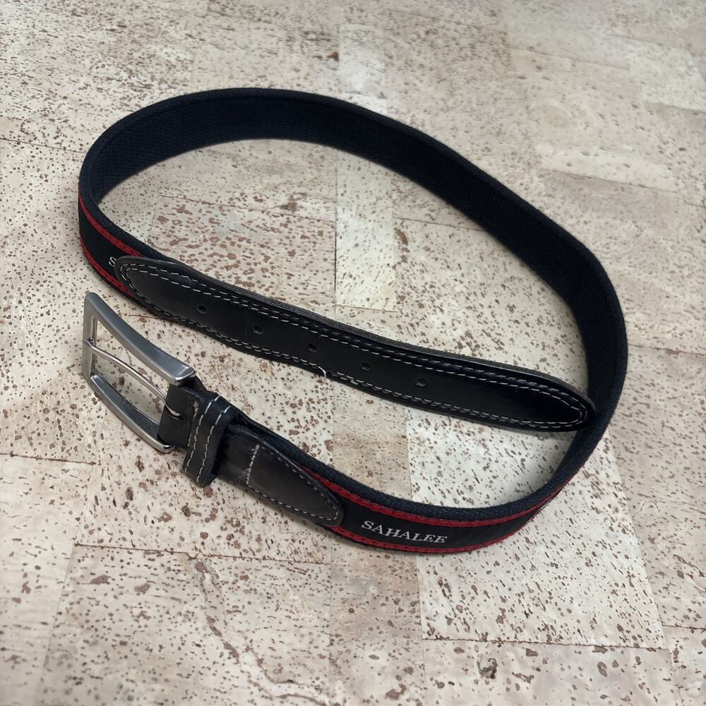Sahalee Country Club Leather & Webbing Logo Golf Belt Sammamish WA 32/80 USA - Picture 2 of 8